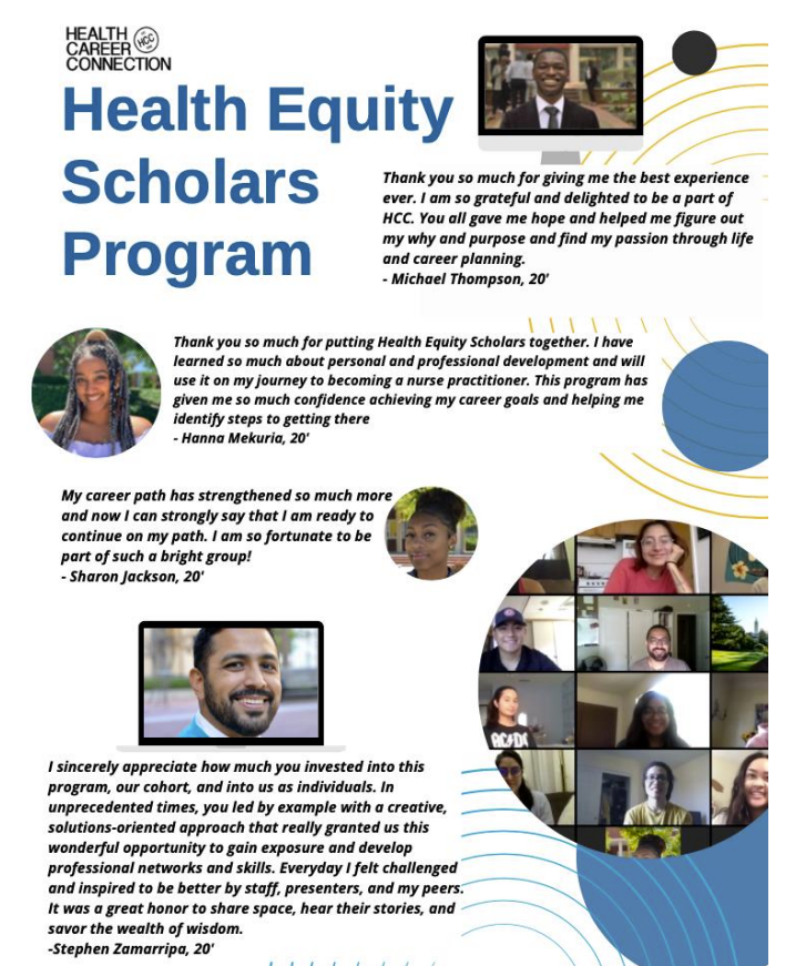 Health Equity Scholars Program Health Career Connection